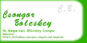 csongor bolcskey business card