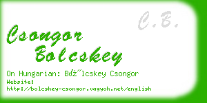 csongor bolcskey business card